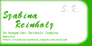 szabina reinholz business card
